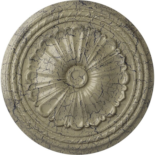 Ekena Millwork Alexa Ceiling Medallion (Fits Canopies up to 2 7/8"), 20 1/2"OD x 1 7/8"P, Castle Stone Crackle CM20ALCSC - main